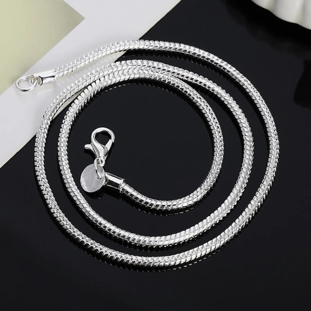 925 Silver Snake Chain Necklace - Picture 3 of 4